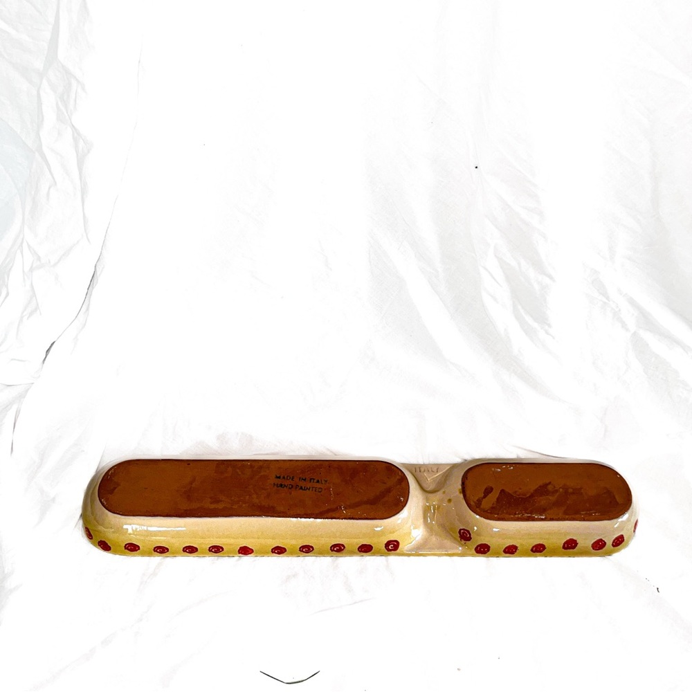 Vintage Hand-Painted Italian Serving Tray  - 18” long from Amalfi Coast - Picture 8 of 10